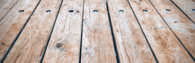wood deck by the pool